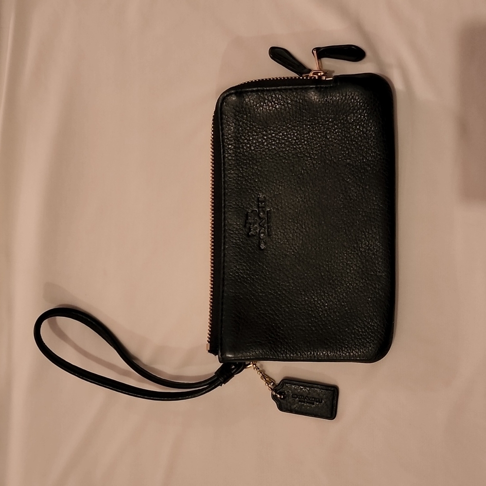 Coach leather wristlet